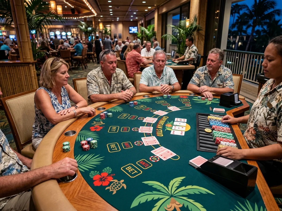 Poker Caribbean at Sahara Sands online casino table games